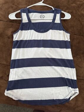 Navy and White Striped Tank Top - 7/7 Brand